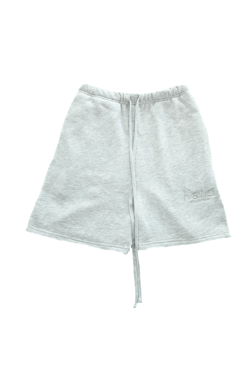 Heria Embroidered Sweat Shorts - Grey 1c