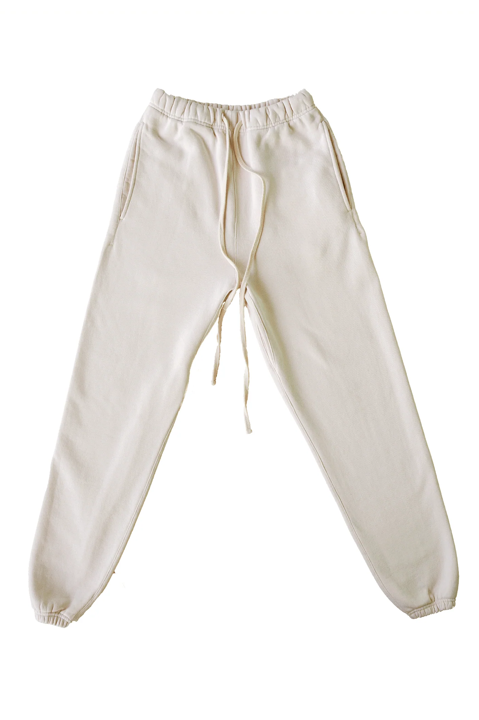 Cream fitted joggers sale