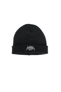 Heria Metal Logo Beanie - Black 1c