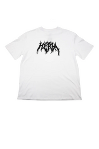 Heria Metal Logo Tee - White 1c