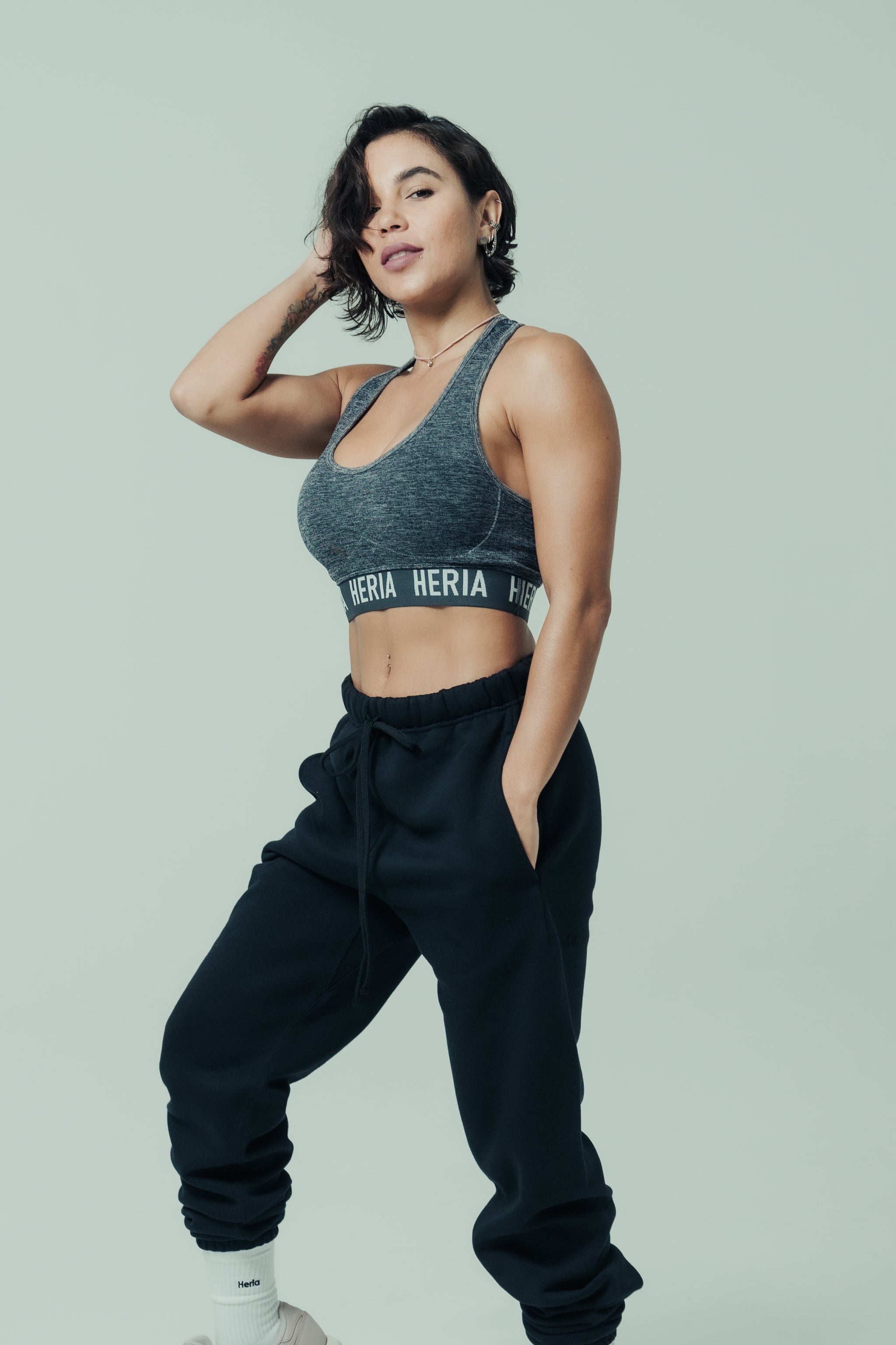 Heria Women's Grey Sports Bra 10c