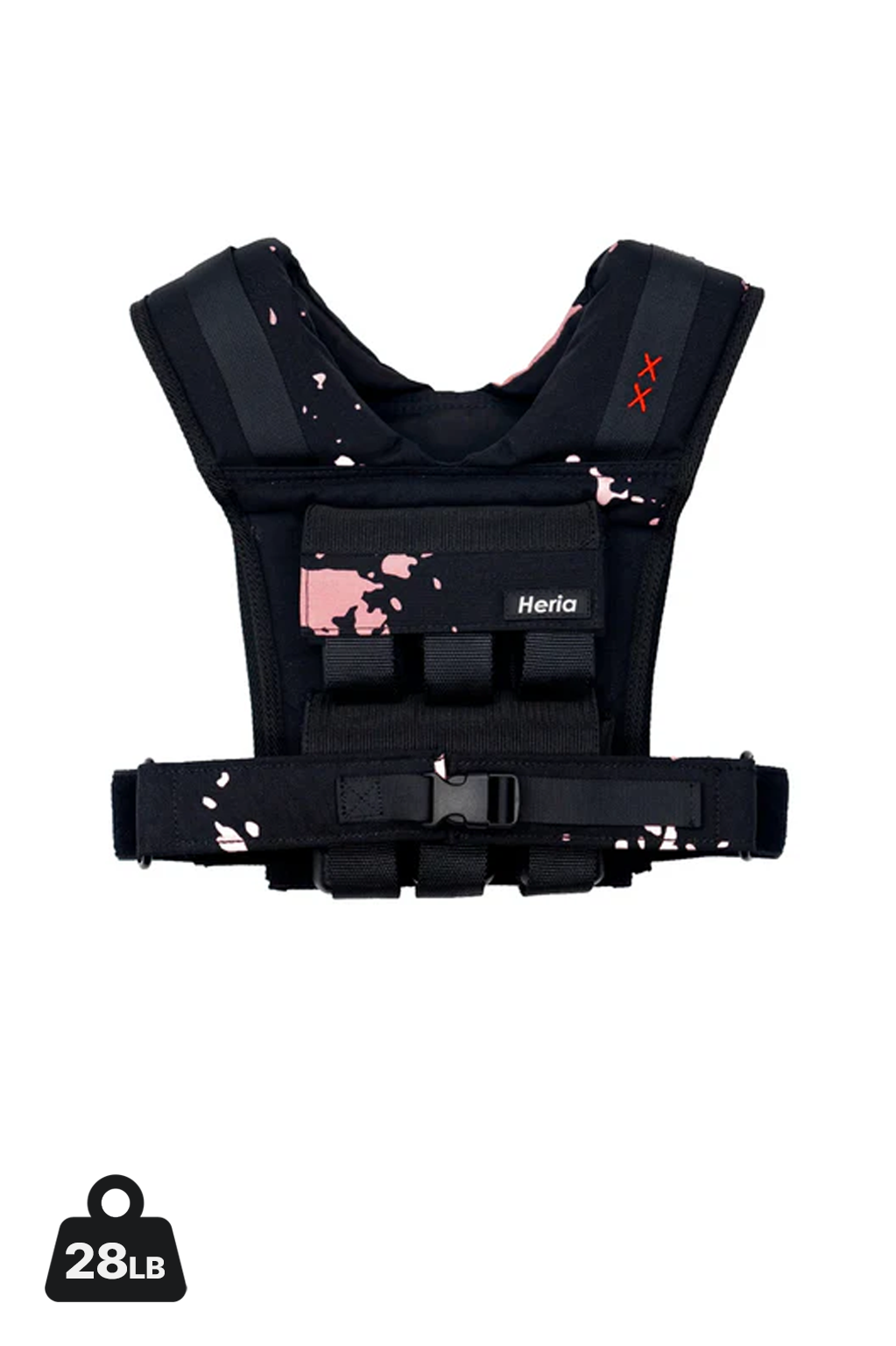 Heria weight vest black pink 28lb 1c