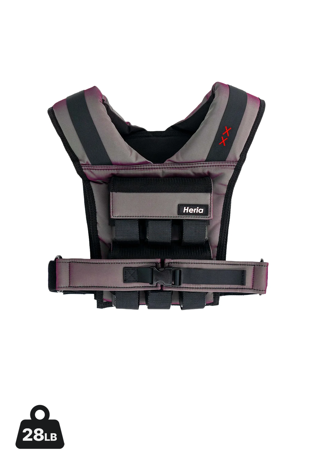 Heria weight vest iridescent 28lb 1c
