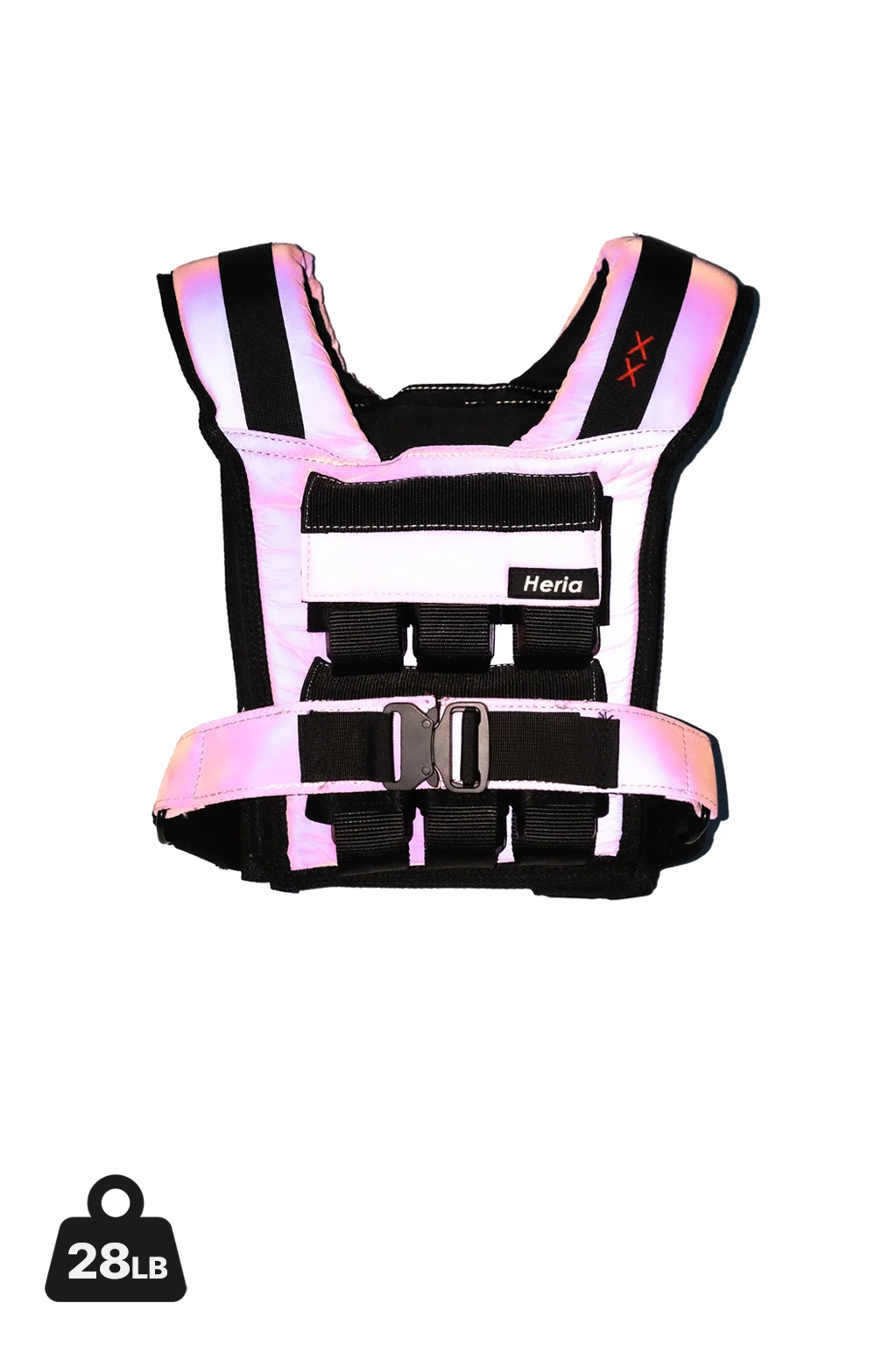 Heria weight vest pink gradient 28lb 1c