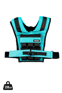 Heria weight vest teal 28lb 1c