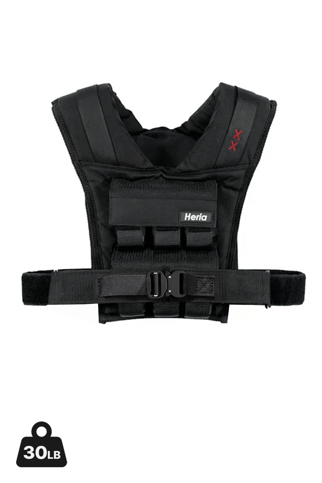 Heria weight vest black 30lb 1c