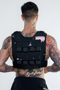 Heria weight vest black pink 35lb 3c