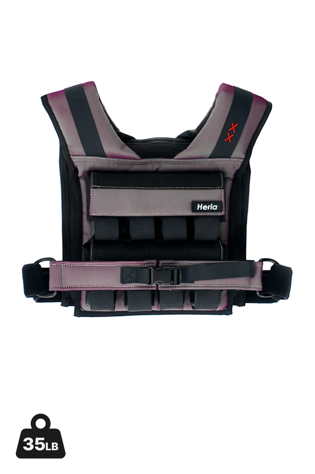 Heria weight vest iridescent 35lb 1c