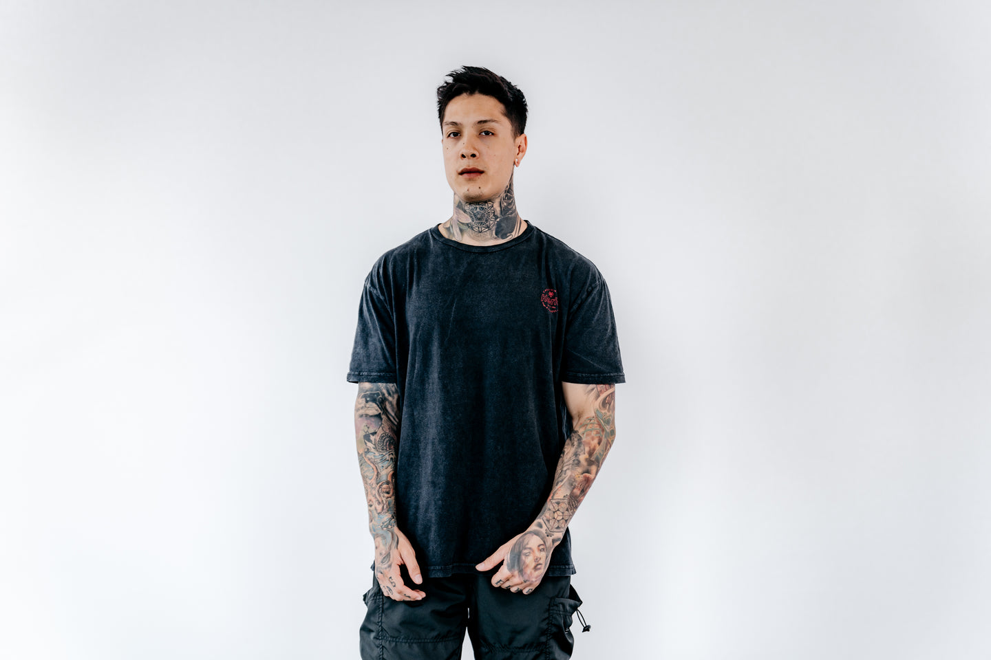 Acid Wash Black Tshirt 2c