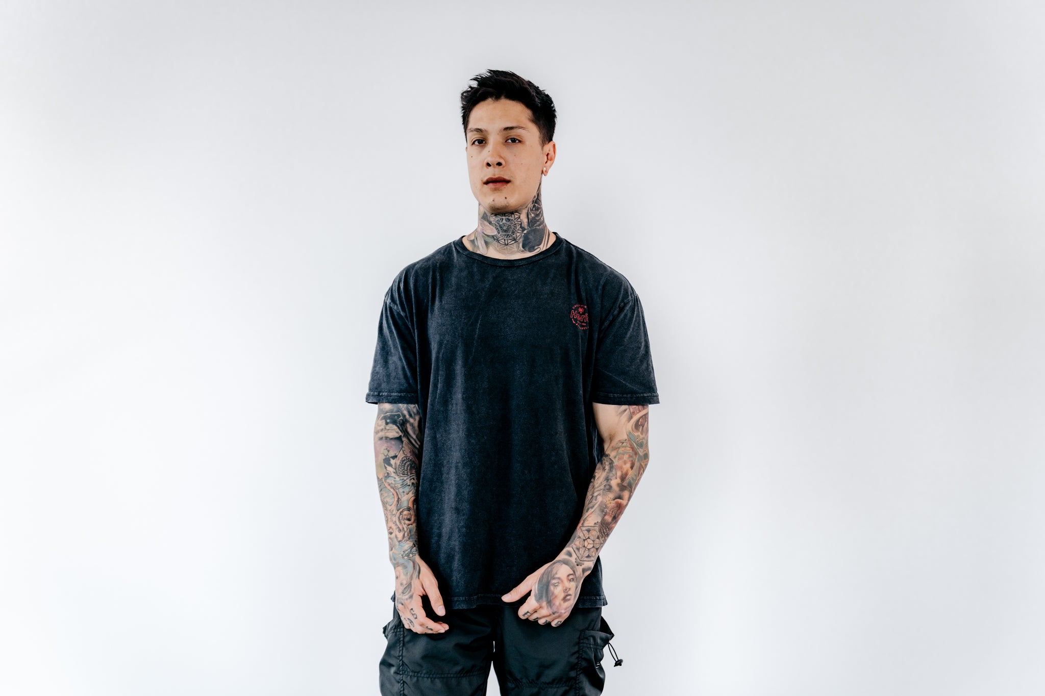 Acid Wash Black Tshirt 2c