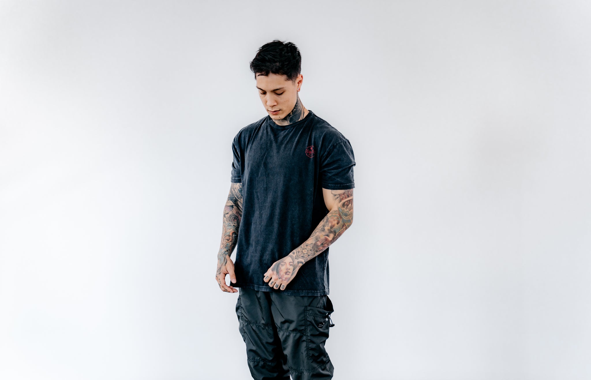 Acid Wash Black Tshirt 3c