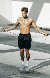 Heria Mesh Shorts with 3M Reflective Piping - Black 3c