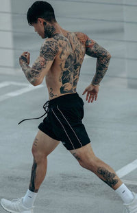 Heria Mesh Shorts with 3M Reflective Piping - Black 4c