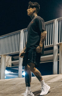 Heria Mesh Shorts with 3M Reflective Piping - Black 6c
