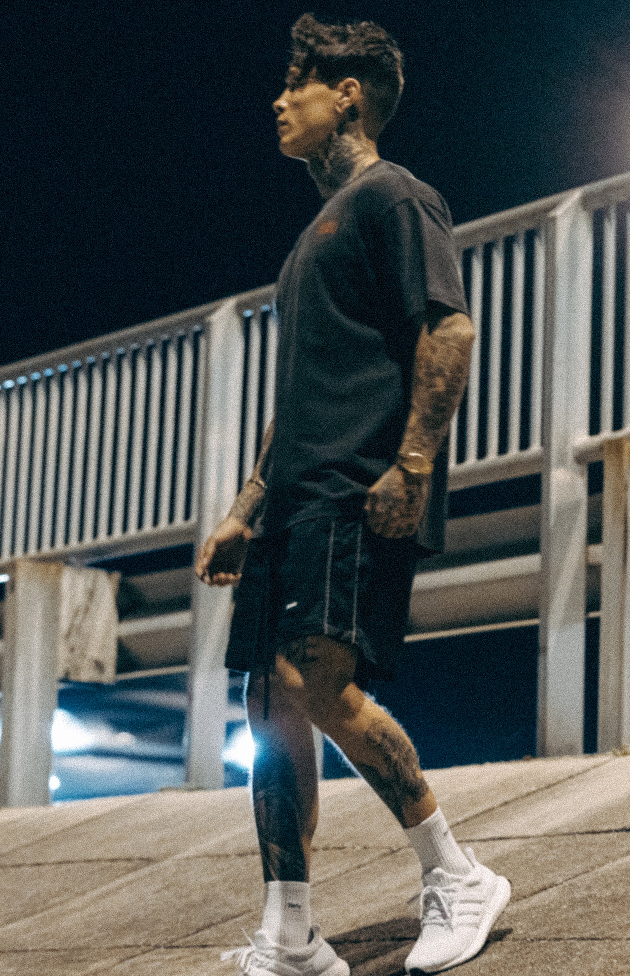 Heria Mesh Shorts with 3M Reflective Piping - Black 6c