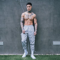 Drawstring Track Pants - Grey 3c