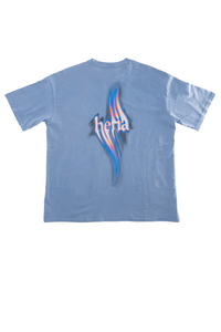 Flame Tee - Stone Washed Blue 1c