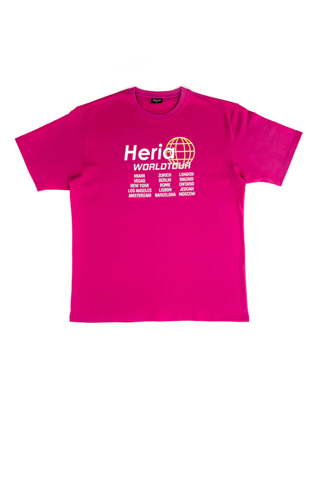 Heria World Tour T-Shirt - Hot Pink 1c