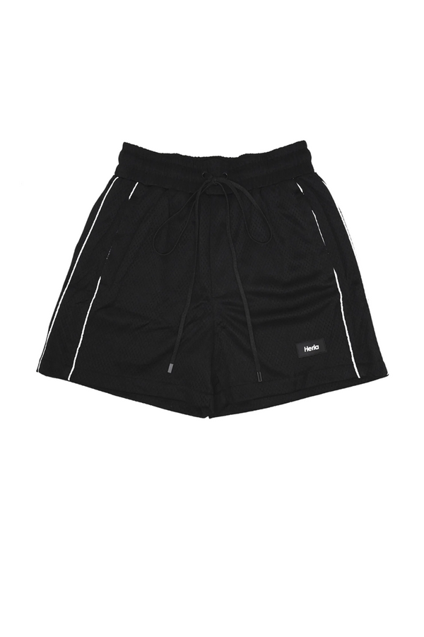 Heria Mesh Shorts with 3M Reflective Piping - Black