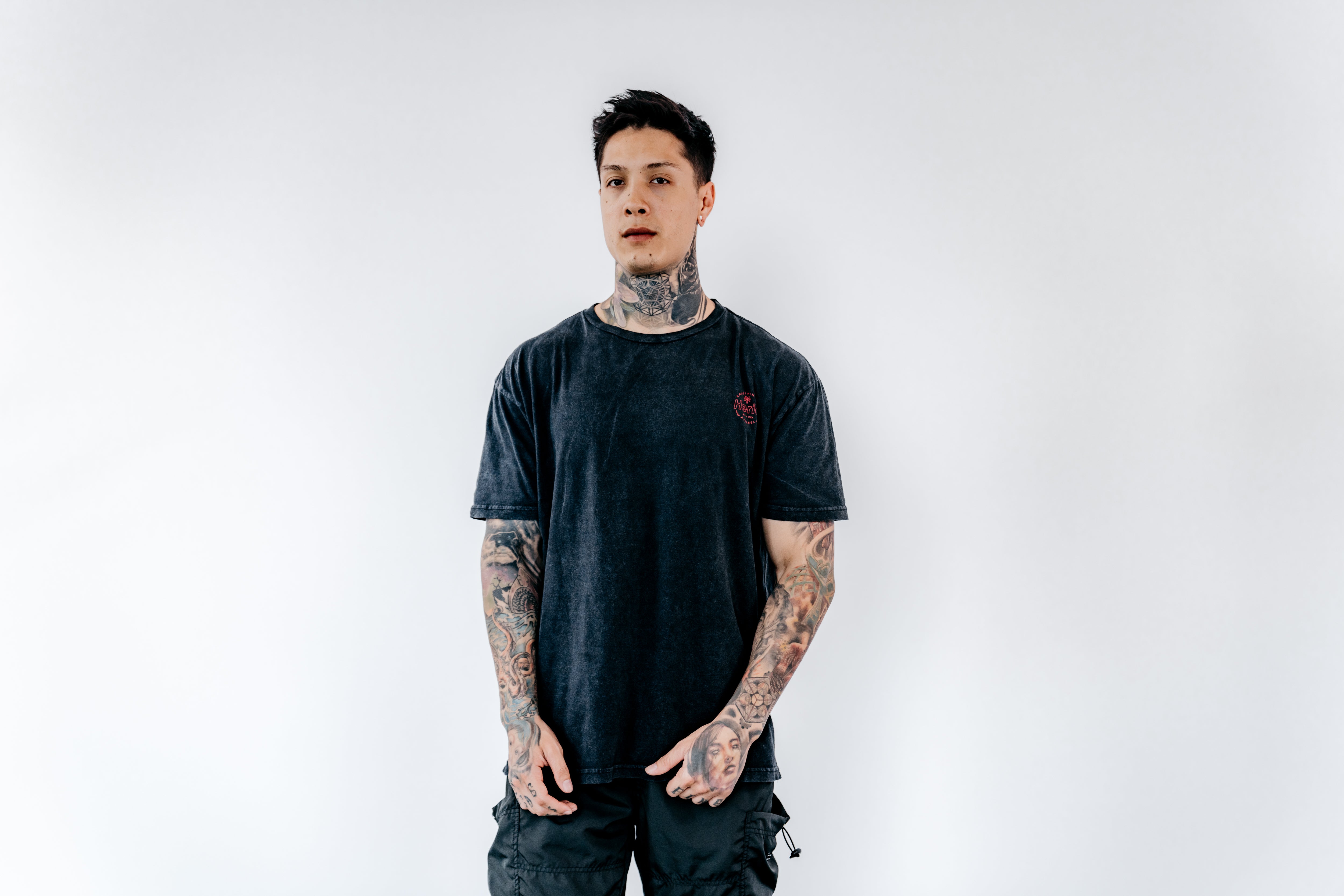 Acid Wash Black T-Shirt – Chris Heria