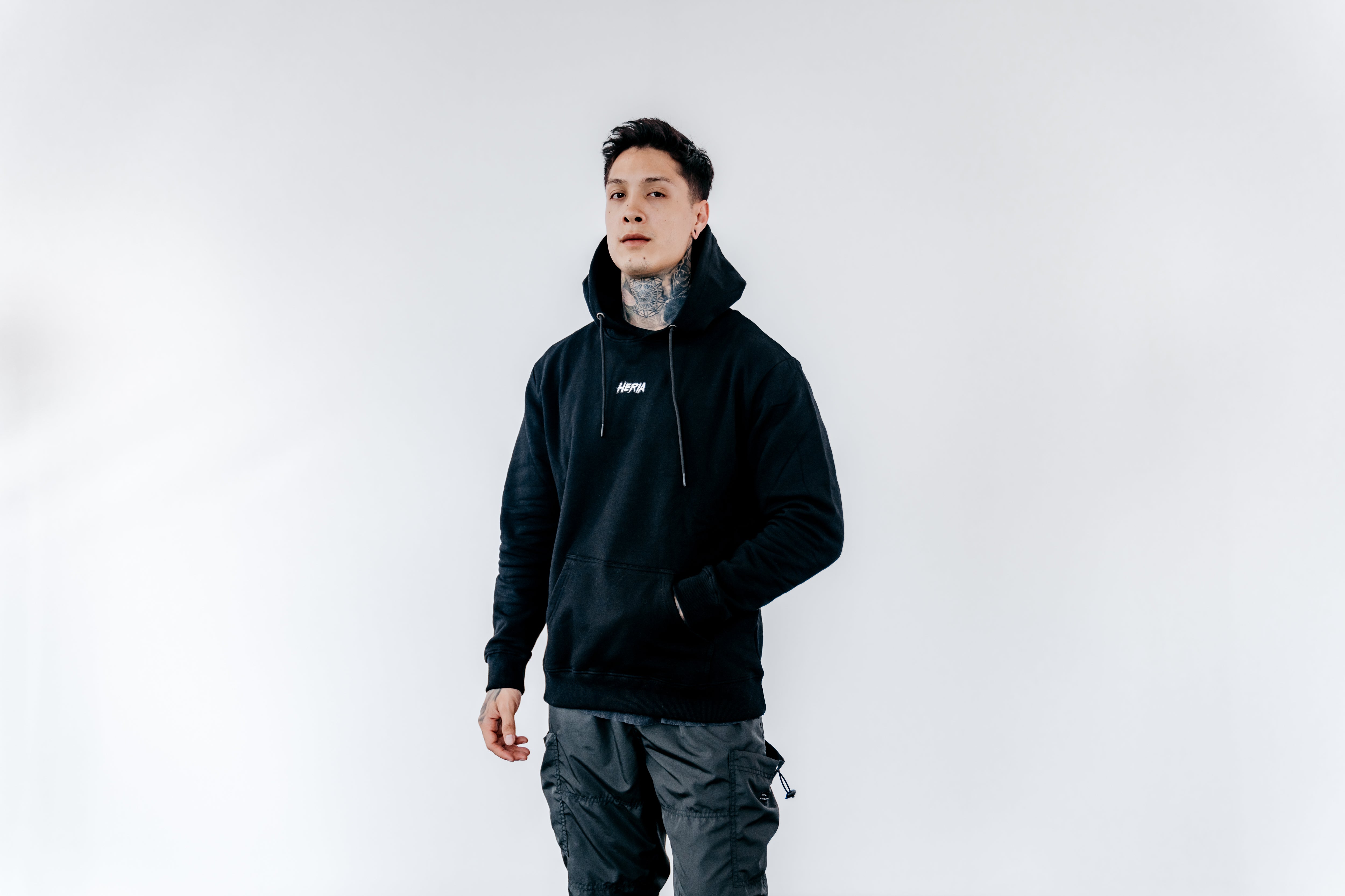 Heria Patch Hoodie - Black – Chris Heria