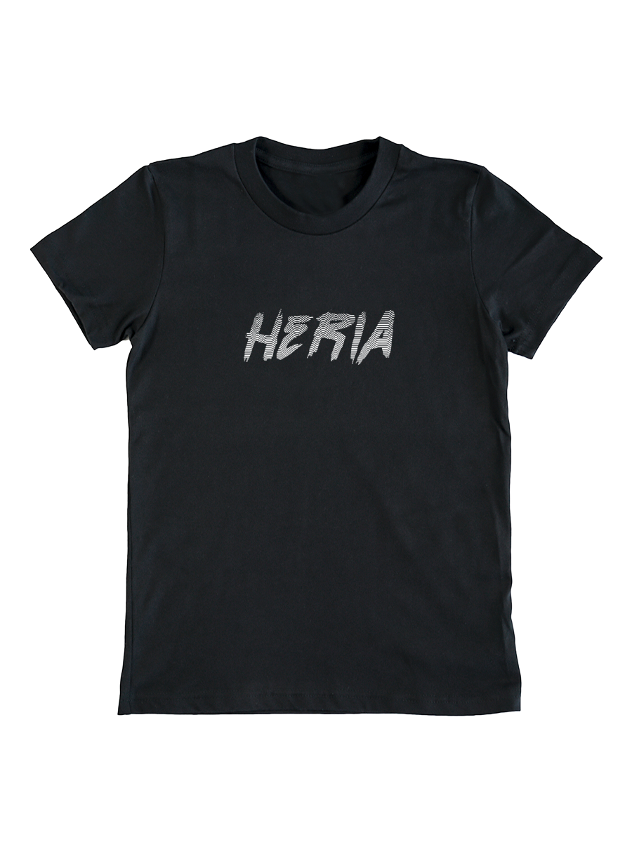 Striped Logo T-Shirt - Black - Kids 1c