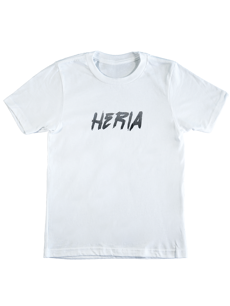 Striped Logo T-Shirt - White - Kids 1c