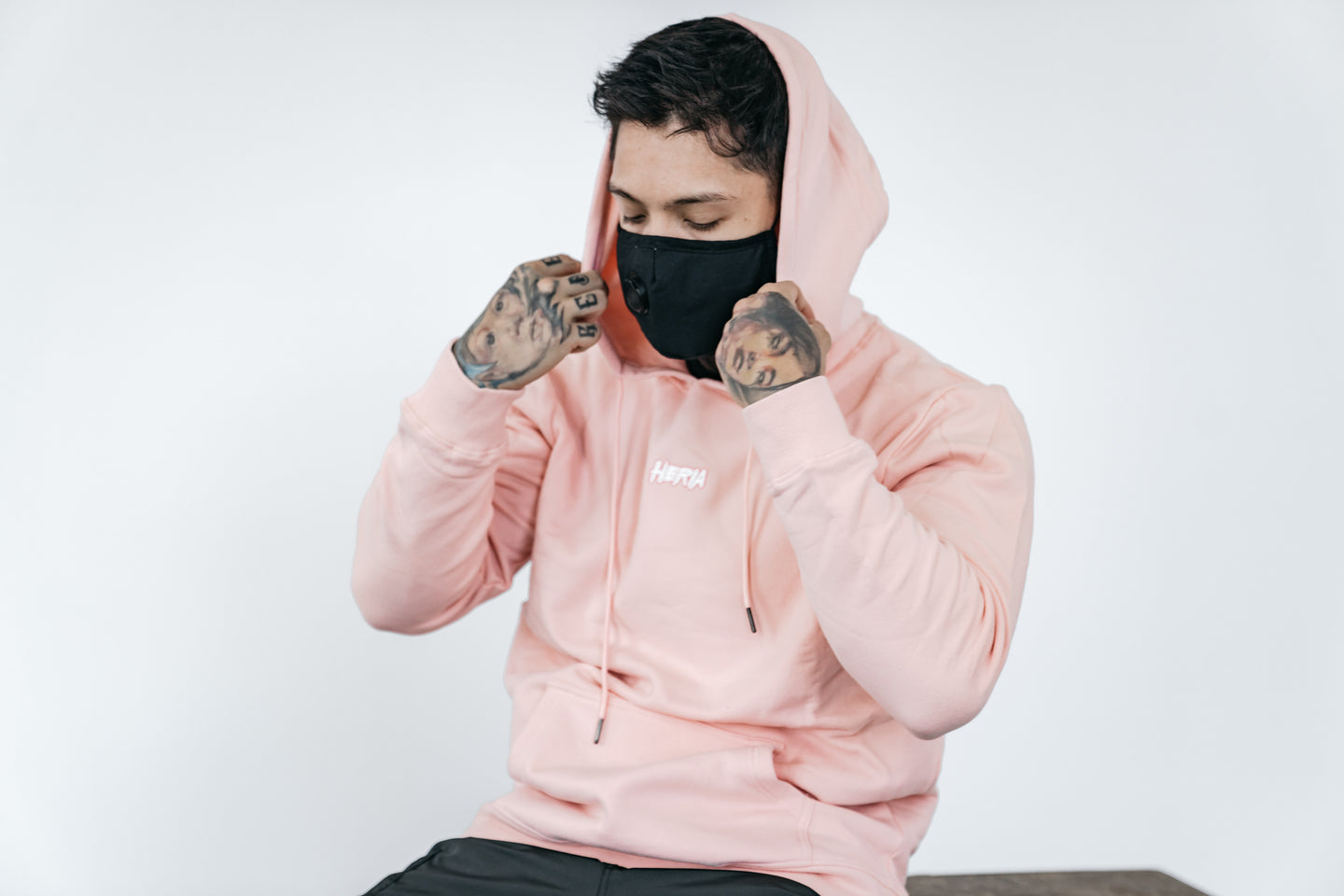 Heria Patch Hoodie - Pink 2c