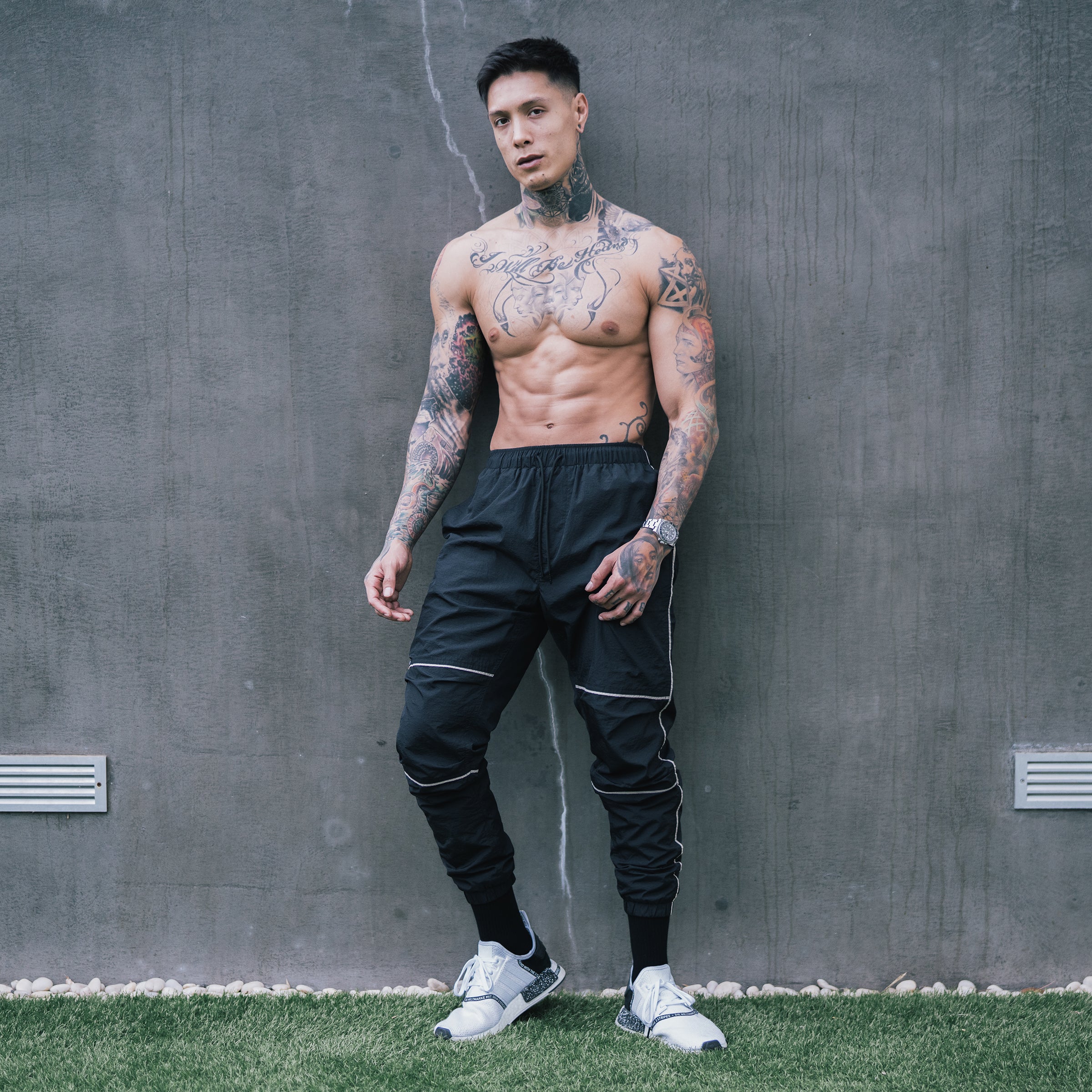 Track Pants with White Lines – Chris Heria