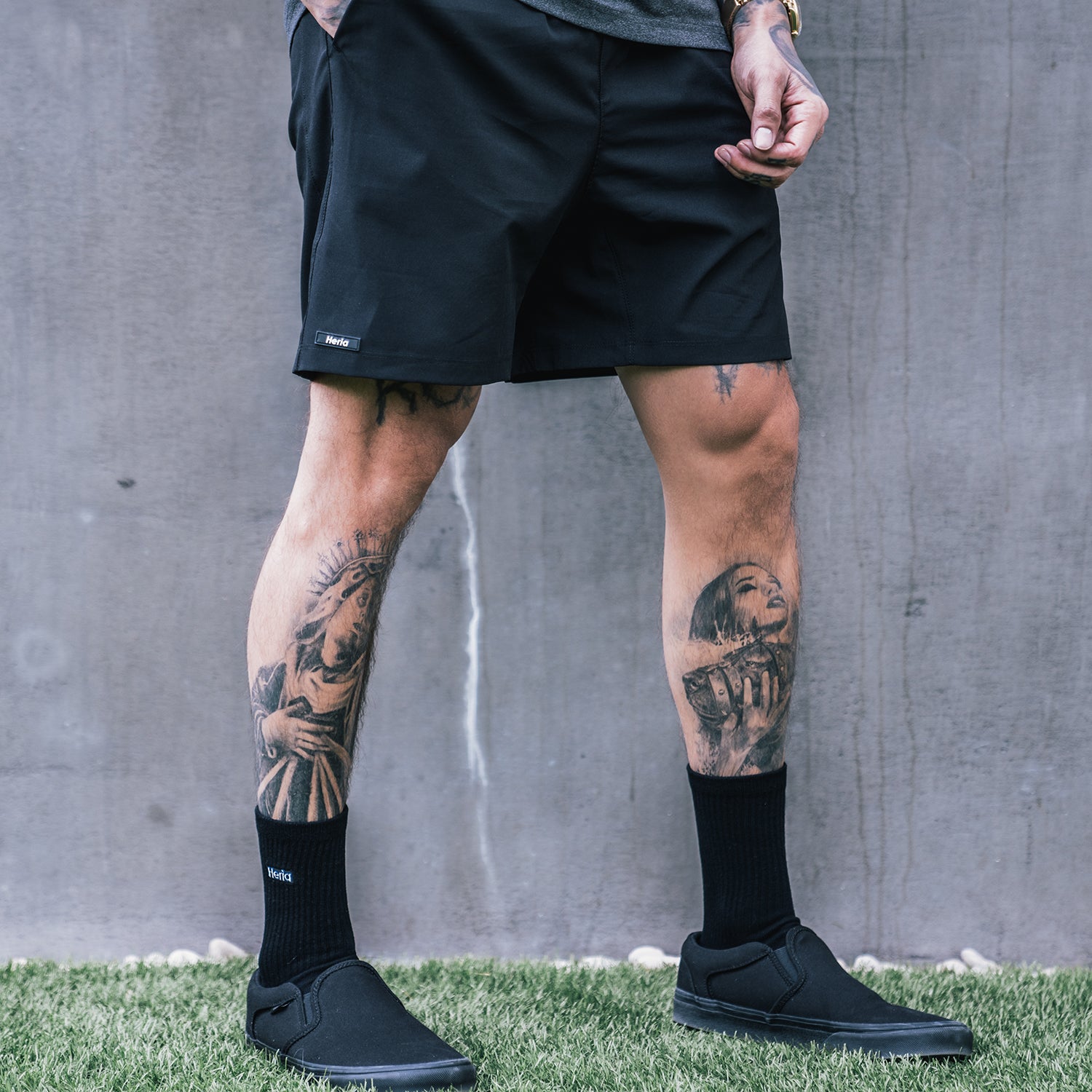 Heria Shorts - Solid Black – Chris Heria